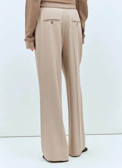 Acne Studios Women Logo Waistband Tailored Pants In Neutral