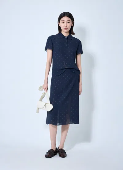 Acne Studios Iranee Polka Dot Georgette Skirt