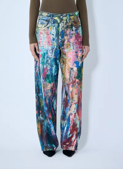 Acne Studios Women Paint-splattered Jeans