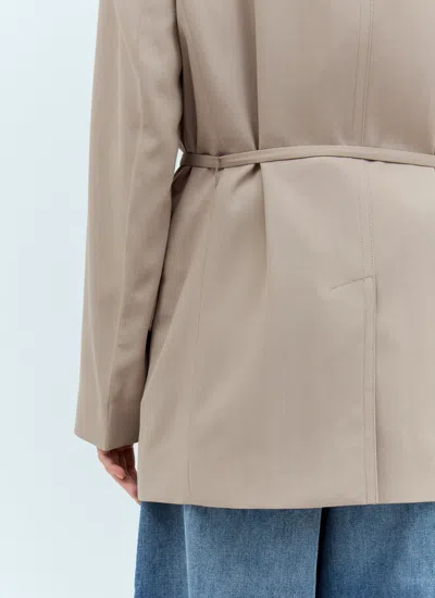 Acne Studios Women Peak Lapels Belted Blazer In Neutral