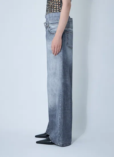 Acne Studios Women Printed Pants In Blue