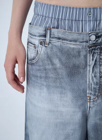 Acne Studios Women Printed Pants In Blue