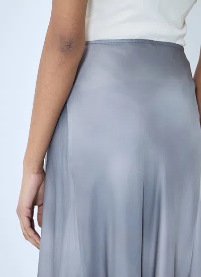 Acne Studios Women Satin Wrap Skirt In Gray