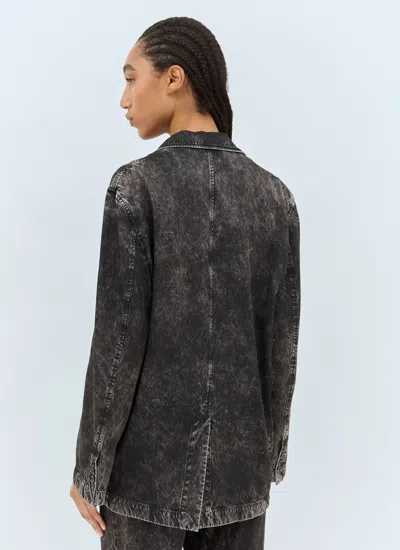 Acne Studios Women Single-breasted Printed Blazer In Black