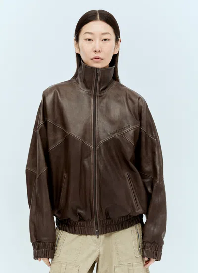 Acne Studios Women Supple Leather Jacket In Brown