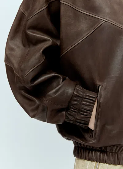 Acne Studios Women Supple Leather Jacket In Brown