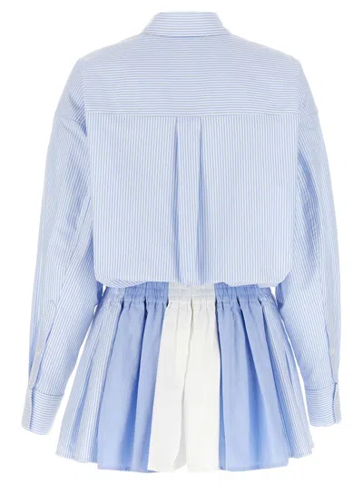 Alexander Wang Prestyled Pleated Boxer Romper Jumpsuit