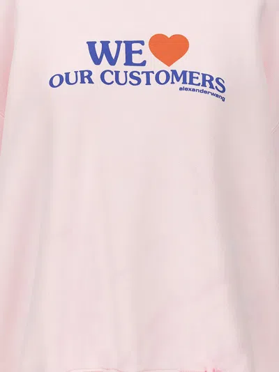 Alexander Wang 'we Love Our Customers' Sweatshirt In Pink