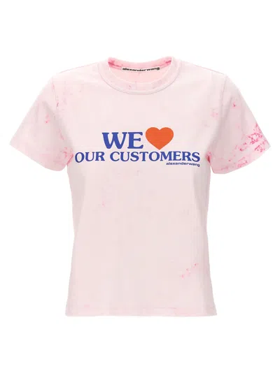 Alexander Wang 'we Love Our Customers' T-shirt In Pink