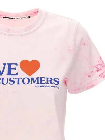 Alexander Wang 'we Love Our Customers' T-shirt In Pink