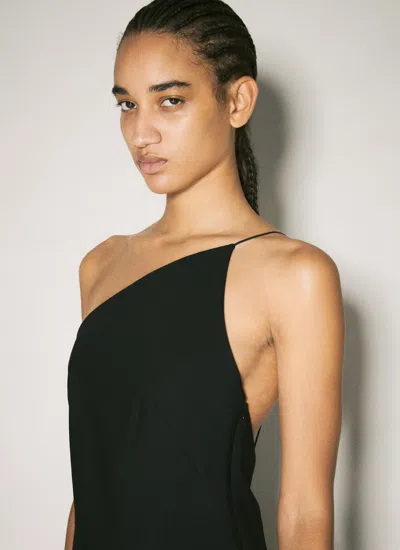 Alexander Wang Women Asymmetric Slit Maxi Dress In Black