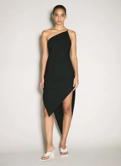Alexander Wang Women Asymmetric Slit Maxi Dress In Black