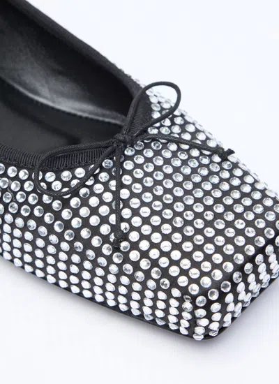 Alexander Wang Billie Rhinestone Embellished Ballet Flats