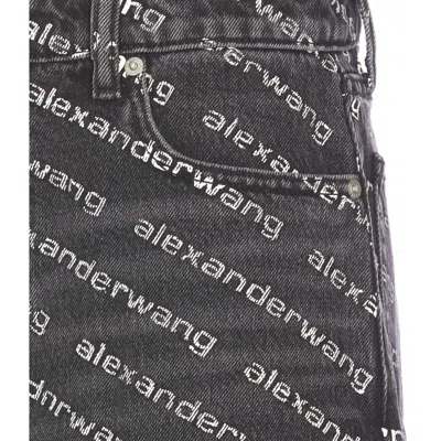 Alexander Wang Women Bite Denim Shorts In Gray