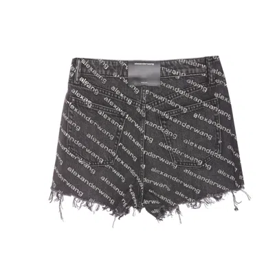 Alexander Wang Women Bite Denim Shorts In Gray