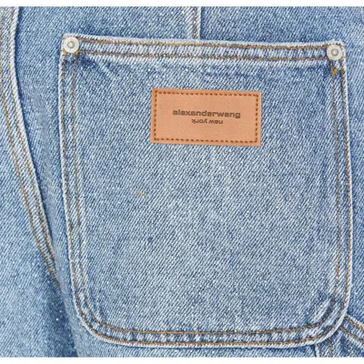 Alexander Wang Women Crystal Pattern Denim Shorts