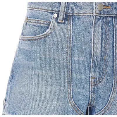 Alexander Wang Women Crystal Pattern Denim Shorts