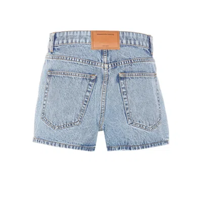 Alexander Wang Women Crystal Shorts In Blue