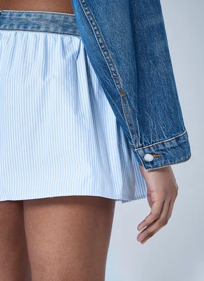 Alexander Wang Women Denim Waistband Shorts In White