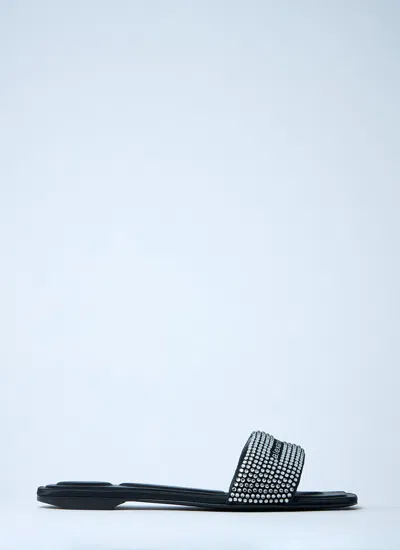 Alexander Wang Vy Crystal Embellished Slide Sandal