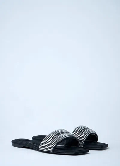 Alexander Wang Vy Crystal Embellished Slide Sandal