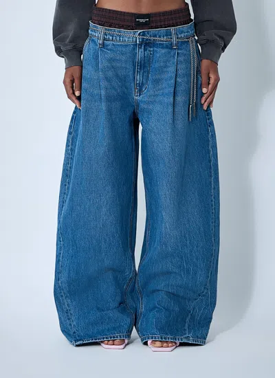 Alexander Wang Women Exposed Boxer Jeans In Blue