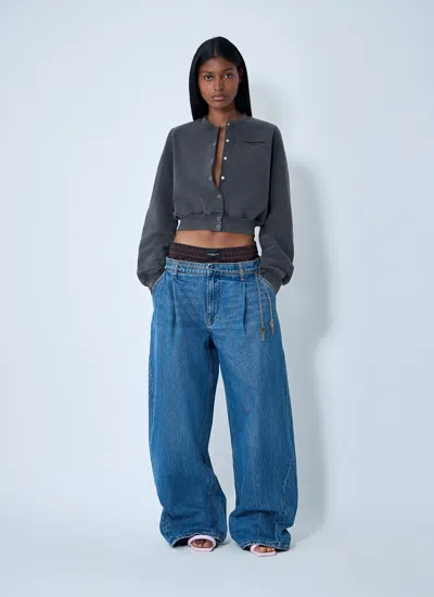 Alexander Wang Women Exposed Boxer Jeans In Blue