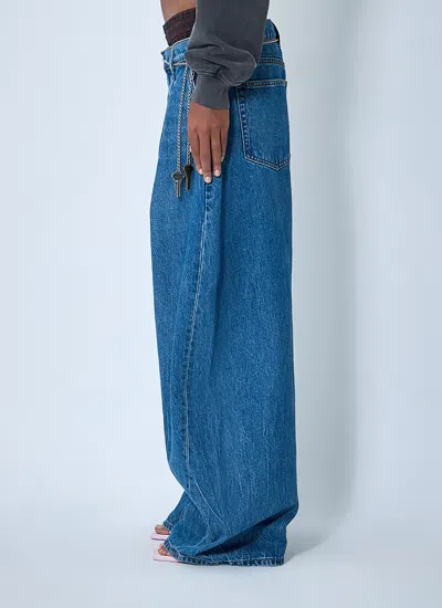 Alexander Wang Women Exposed Boxer Jeans In Blue