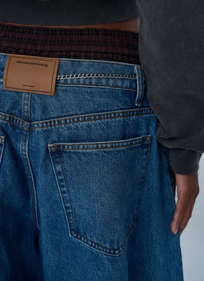 Alexander Wang Women Exposed Boxer Jeans In Blue