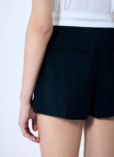 Alexander Wang Women High Rise Pleated Shorts In Black