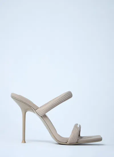 Alexander Wang Julie Double-strap Stiletto Sandals In White