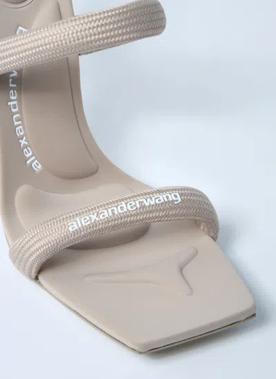 Alexander Wang Julie Double-strap Stiletto Sandals In White