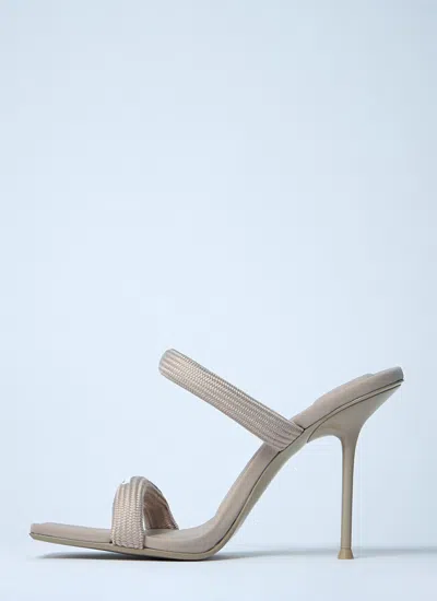 Alexander Wang Julie Double-strap Stiletto Sandals In White