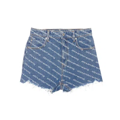 Alexander Wang Women Logo Bite Denim Shorts