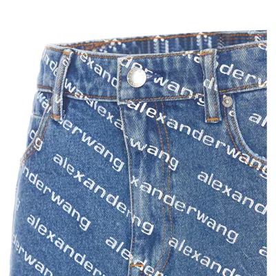 Alexander Wang Women Logo Bite Denim Shorts