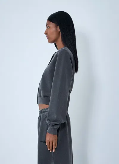 Alexander Wang Women Logo Motif Cardigan In Gray