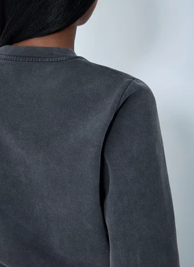 Alexander Wang Women Logo Motif Cardigan In Gray