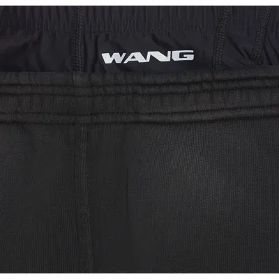 Alexander Wang Logo Waistband Shorts With Layered Design In Black