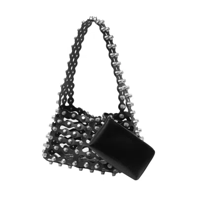 Alexander Wang Omens Rex Medium Studded Leather Shoulder Bag Black
