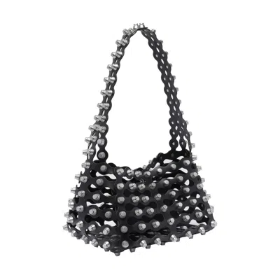 Alexander Wang Omens Rex Medium Studded Leather Shoulder Bag Black