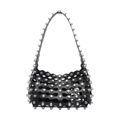 Alexander Wang Omens Rex Medium Studded Leather Shoulder Bag Black
