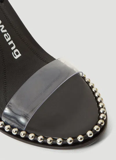 Alexander Wang Two-tone Leather And Pvc Sandals In Black