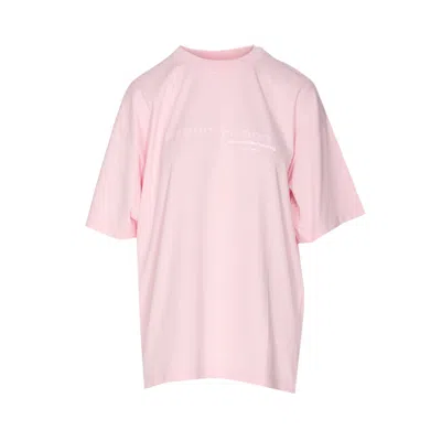 Alexander Wang Women Oversize Logo T-shirt In Pink