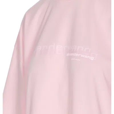 Alexander Wang Women Oversize Logo T-shirt In Pink