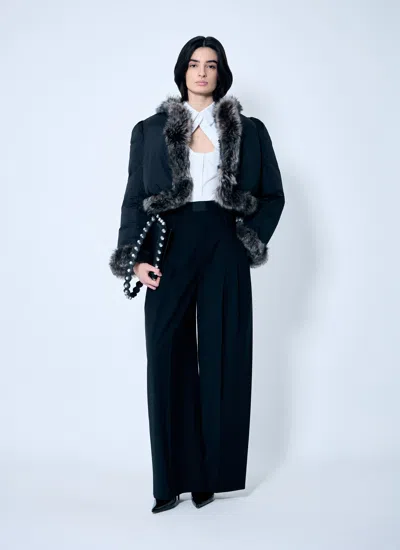 Alexander Wang Women Pleated Pants With Boxer Waistband