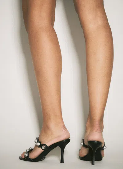Alexander Wang Riot 85mm Lambskin Leather Sandal In Black