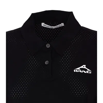 Alexander Wang Women Short Sleeves Polo In Black