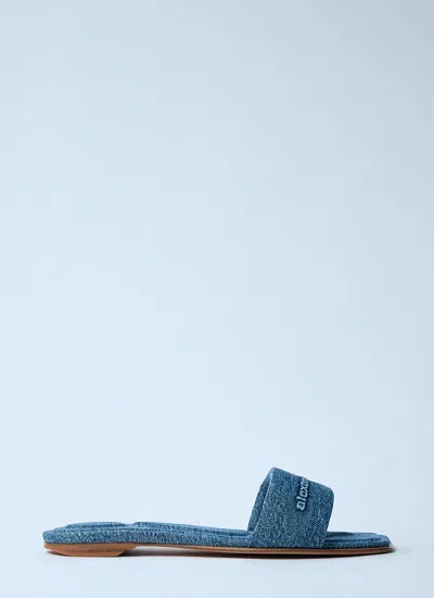 Alexander Wang Vy Pool Sandal In Denim In Blue