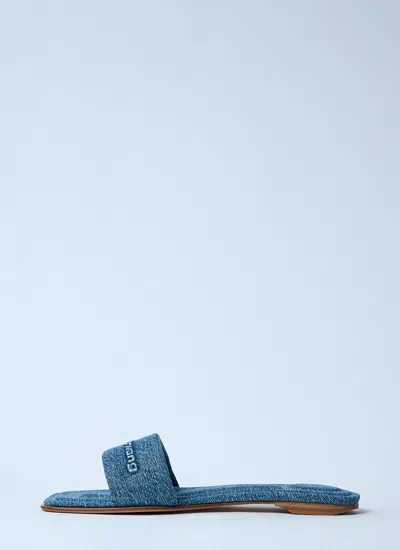 Alexander Wang Vy Pool Sandal In Denim In Blue