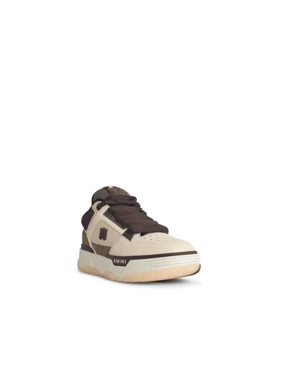 Amiri Brown Low Top Sneakers With Logo Detail On The Side And Mesh Panels